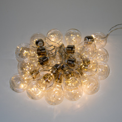 LED světelný řetěz - žárovky (teplá bílá)