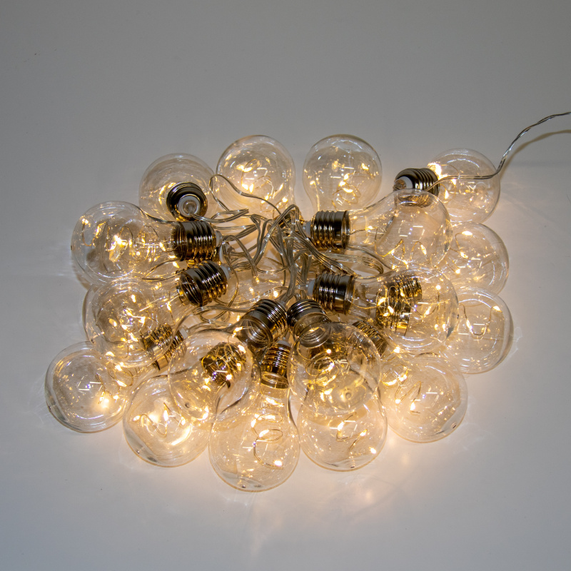 LED světelný řetěz - žárovky (teplá bílá)