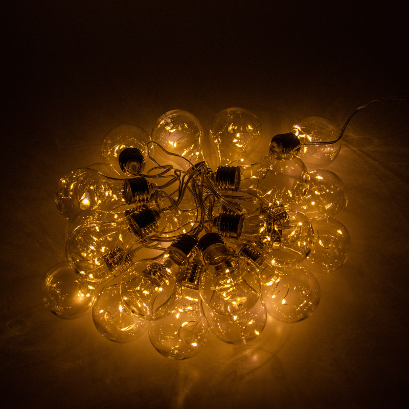 LED světelný řetěz - žárovky (teplá bílá)